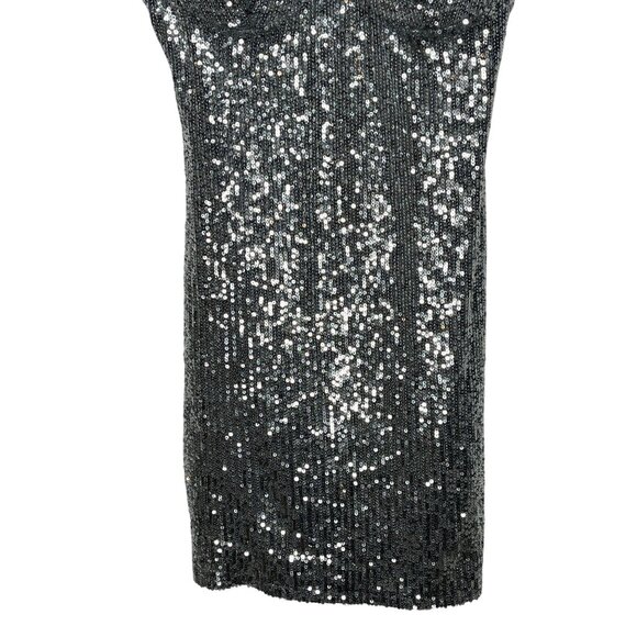 Silver Sequin Mini Dress | As U Wish | Medium | Holiday Party Glam - Picture 8 of 10